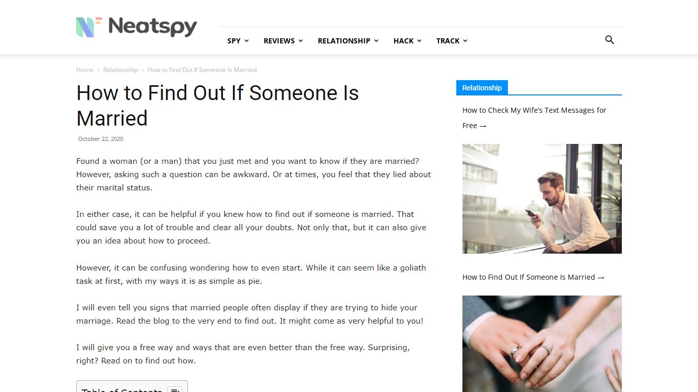 How to Find Out If Someone Is Married - Neatspy
